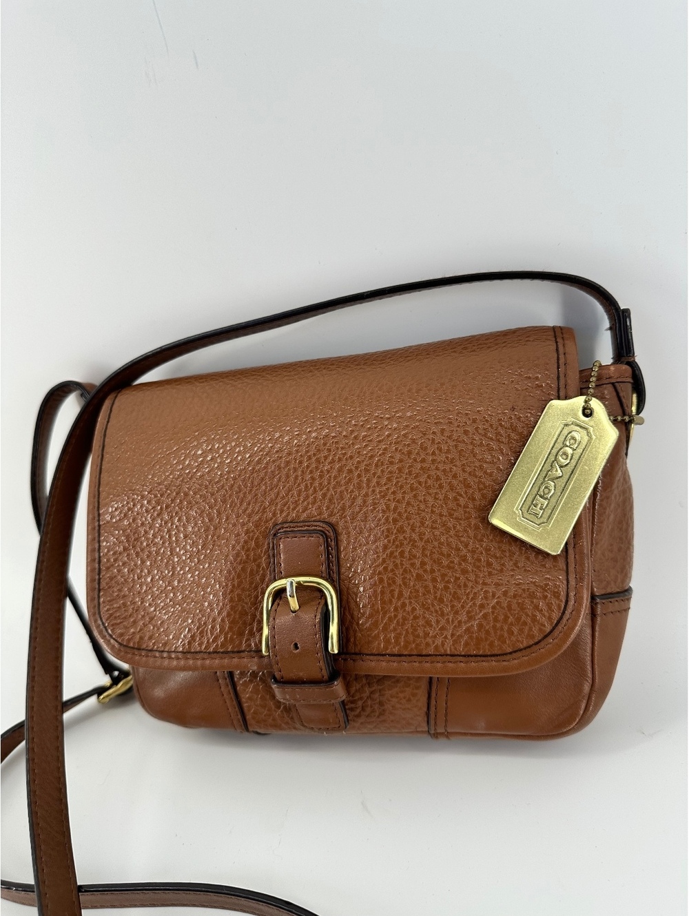 Coach Hadley Luxe Grain Leather Field Bag Brown Leather Crossbody – D1494-F31664